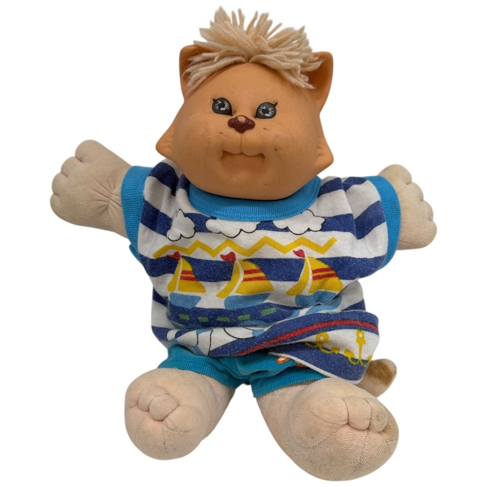 Cabbage Patch Kids Koosas Kossy Cat Plush 1983 Coleco Vintage Toy Fair Condition
